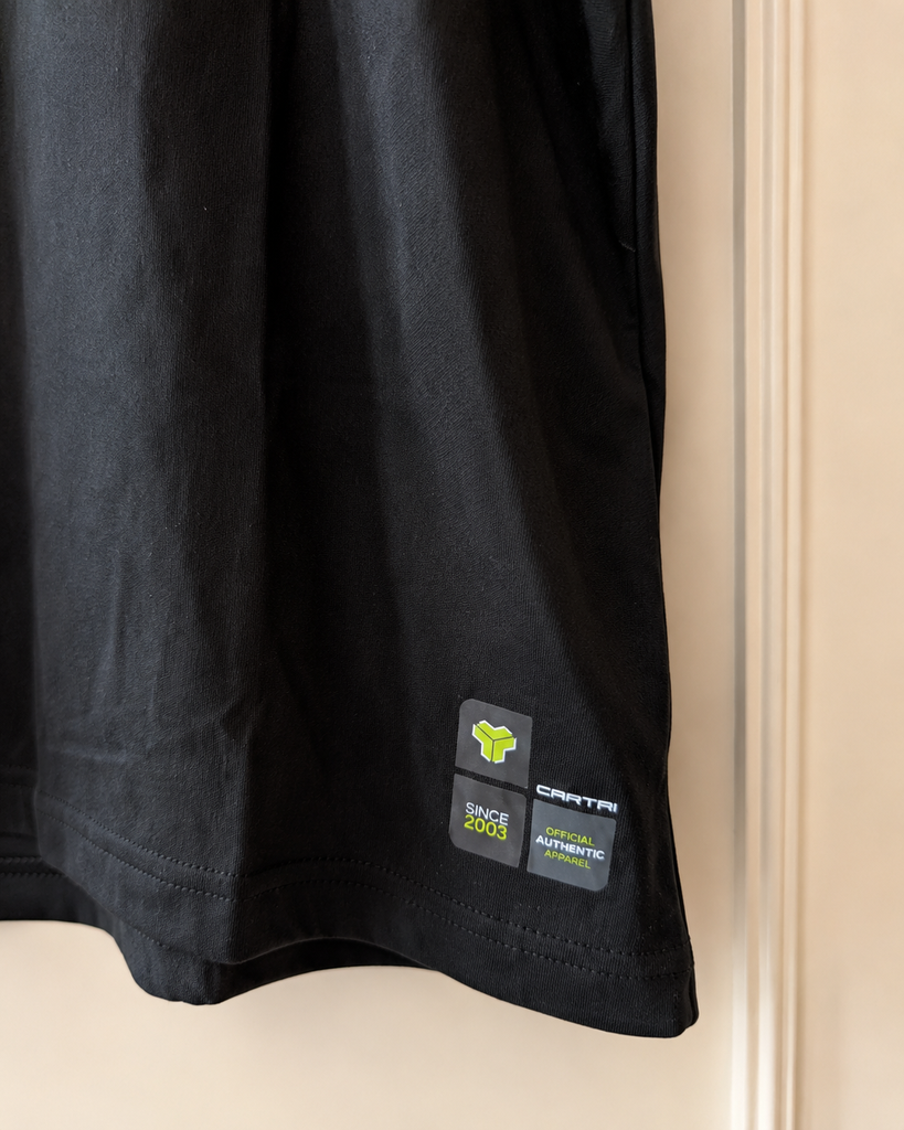 Camiseta Cartri Negra / Verde Lima – Talla XL