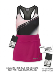 Conjunto Head Woman Falda Talla M + Top Talla L