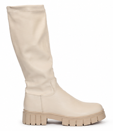 Botas Largar Merry Scott Beige Charol Talla 40